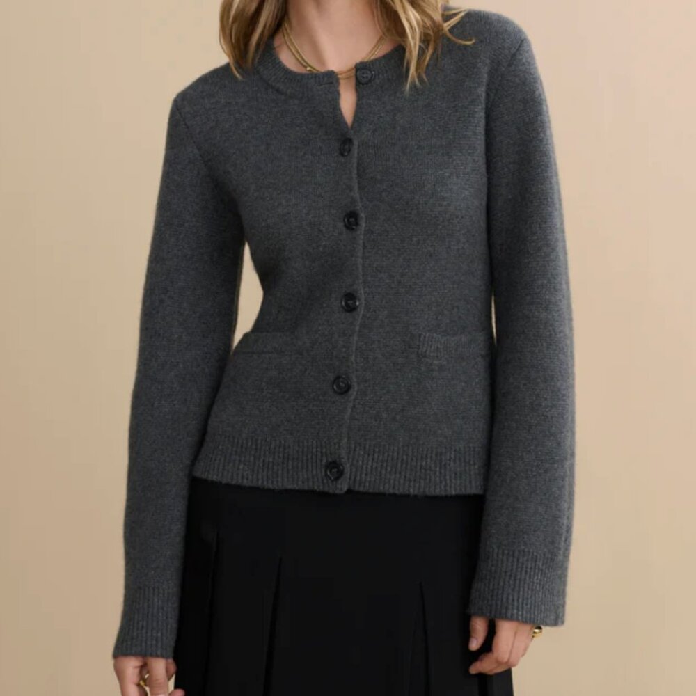 Jenni Kayne Cooper Cardigan - NWOT XS - Dark Gray - Wool/Cashmere